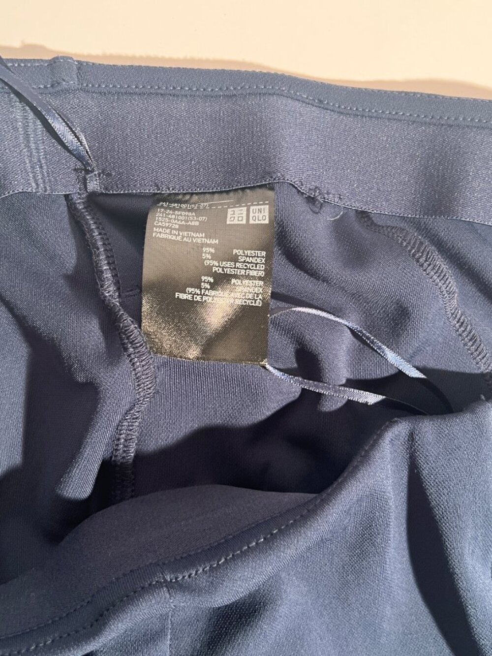 UNIQLO Dark Navy Wide Leg Knit Pants / Dress Trousers - Picture 5 of 9